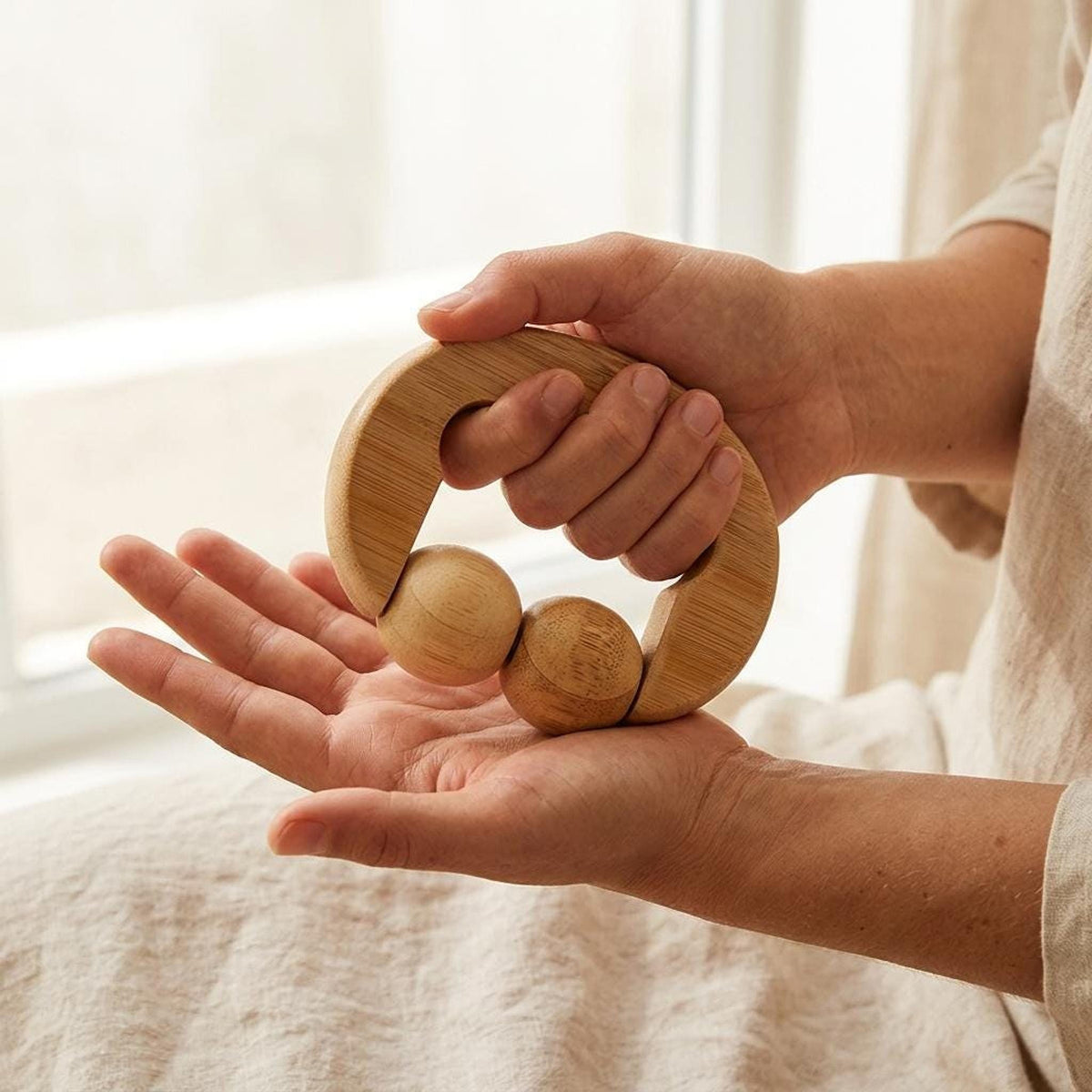 Masseur personnalisé en bambou gravé