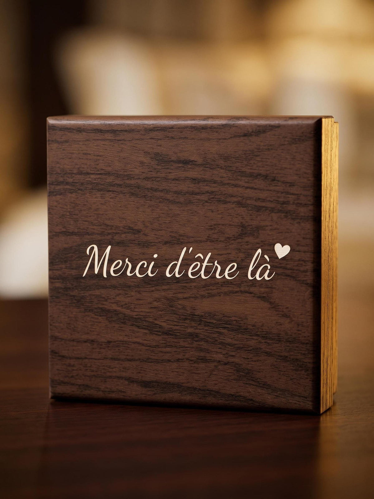 Boîte à bijoux personnalisée, coffret effet bois