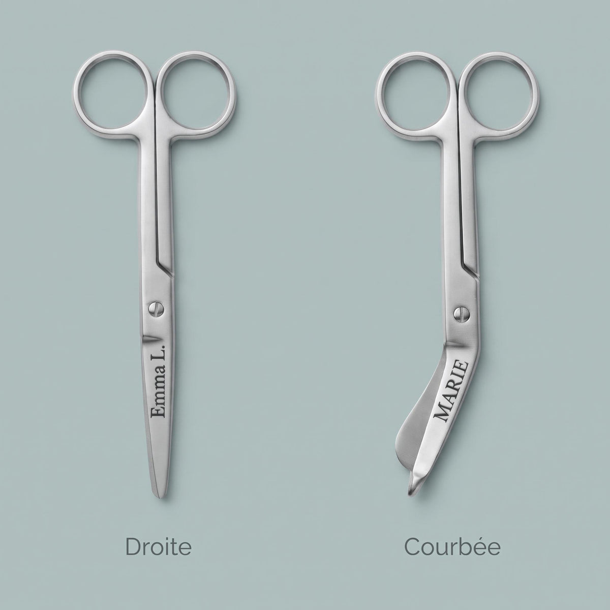 Ciseaux Infirmière Personnalisés Prénom | Cadeau Diplôme IDE, Aide-Soignante | Gravure Laser Ciseaux Blouse Médical Inox