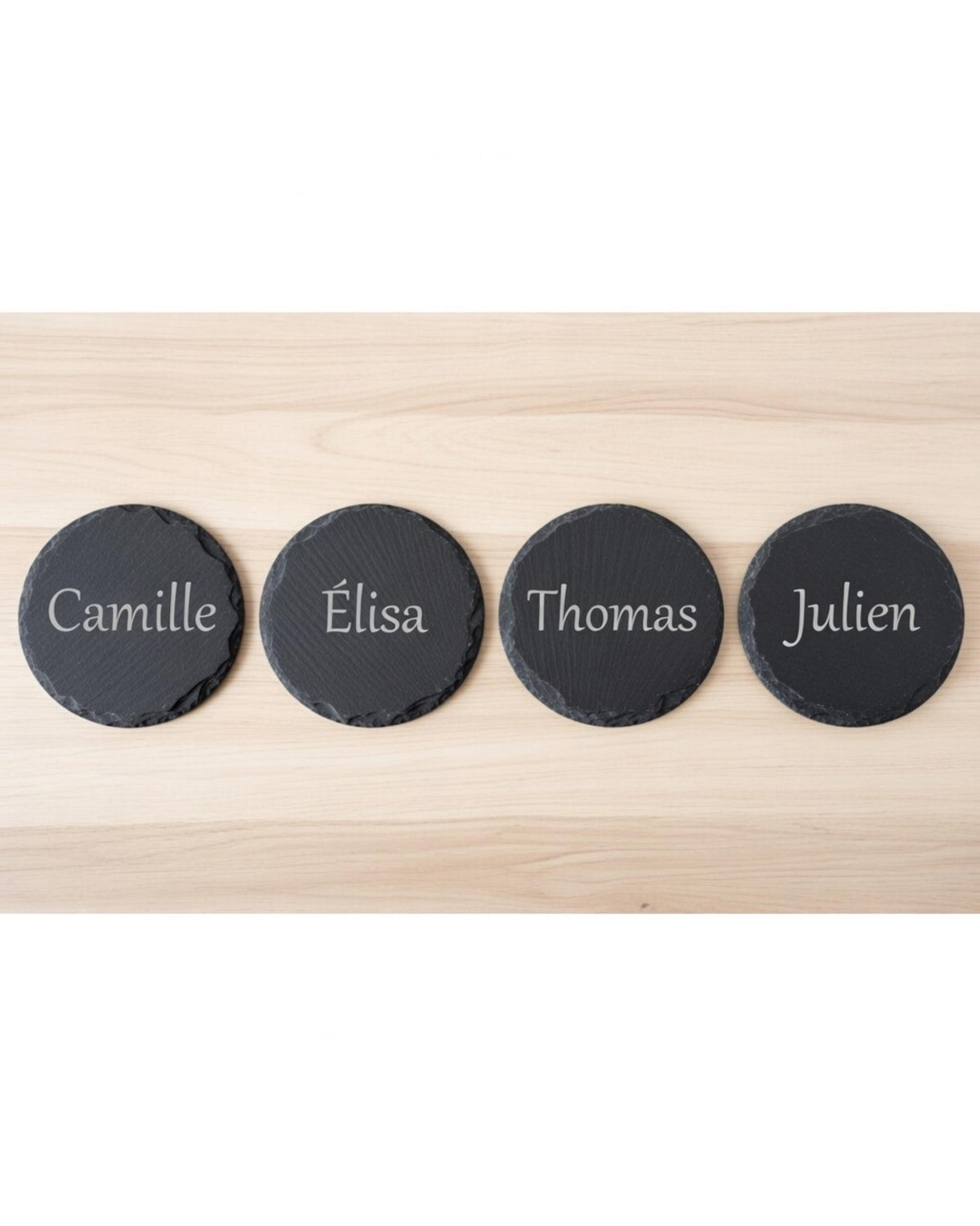 Personalized engraved slate coaster