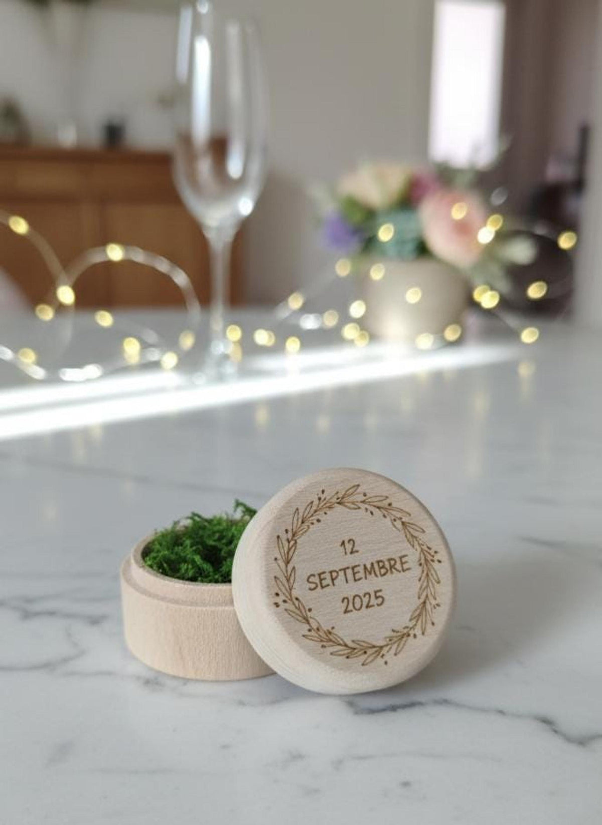 Boîte à Bijoux Personnalisée Bois Gravé Prénom | Écrin Rangement Bijoux Massif Finition Huile-Cire | Idée Cadeau Femme Maman