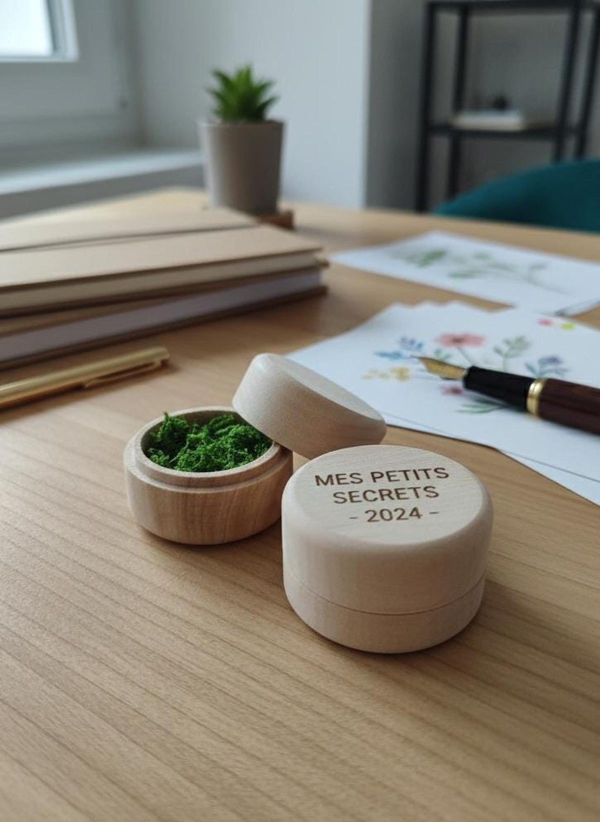 Boîte à Bijoux Personnalisée Bois Gravé Prénom | Écrin Rangement Bijoux Massif Finition Huile-Cire | Idée Cadeau Femme Maman